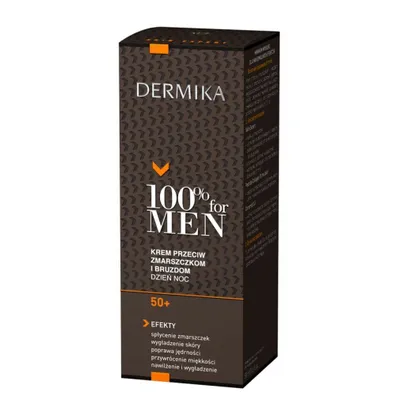 Obrázok produktu pre Dermika 100% For Men 50+ Krem przeciw zmarszczkom i bruzdom dzień i noc, 50 ml