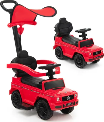 Produktbild von GOPLUS 3-in-1 Mercedes Benz Rutschfahrzeug, Schiebewagen mit Schiebegriff, Baby-Schiebeauto mit Schutzgeländer, Hupe & Motorengeräusch, für ab 1 Jahr