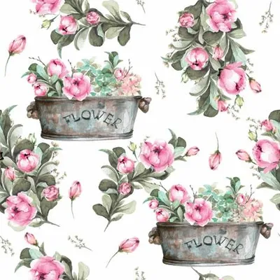 Produktbild von ti-flair Serviette Peony Flower Boxes 33x33cm