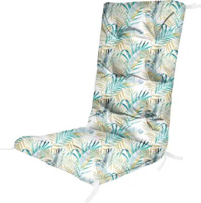 Produktbild von Palm Weiß Hochlehner Auflagen für Stühle 125 x 50 x 8cm Gartenstuhl Sitzpolster Sitzauflagen Outdoor Kissen Palettenauflage Bankauflage Polsterauflage Matratze Gartenpolster Farbe Palm Weiß [146]