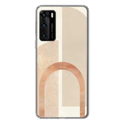 Produktbild von MuchoWow® Handyhülle Schutzhülle Hülle für Huawei P40 Marmor - Muster - Rosa Silikon Softcase Handy Hülle - Handytasche