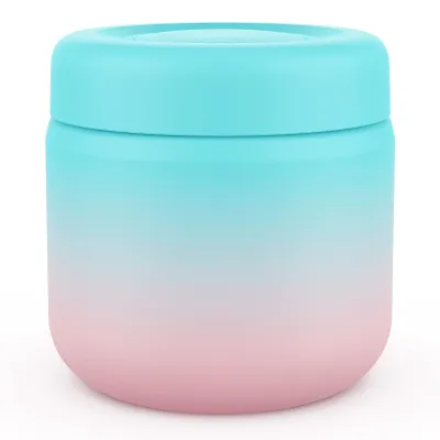 Productafbeelding van Thermobeker voor eten - Geïsoleerde roestvrijstalen voedselcontainer - Warmhoudbeker voor onderweg - 385 ml