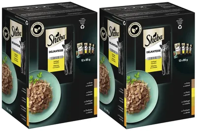 Produktbild von SHEBA Portionsbeutel Mutlipack Delikatesse in Gelee Geflügel Variation 2 x 12 x 85g