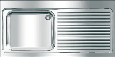 Produktbild von KWC Gewerbespüle, MAXIMA, Edelstahl, 1400x432x700 mm, Tropfteil Rechts