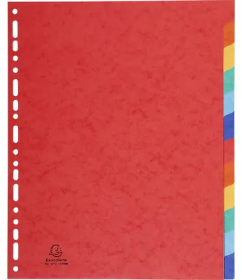 Produktbild von Exacompta 5x Register 320x240mm, Colorspan-Karton 225g, 12 Taben - 7034E
