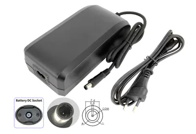 Immagine prodotto di Caricabatterie PowerSmart 36V (42V) 4A STC-8155LC per batterie AEG SideClick con spina rotonda (7,4/5 mm)