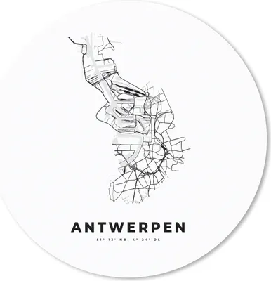 Produktbild von MuchoWow® Mauspad Mousepad Karte - Stadtplan - Antwerpen - Belgien - Schwarz und weiß 30x30 cm - Mousepads - Maus Mat - Pad - Mausunterlage - Tischunterlage - Schreibtischmatten