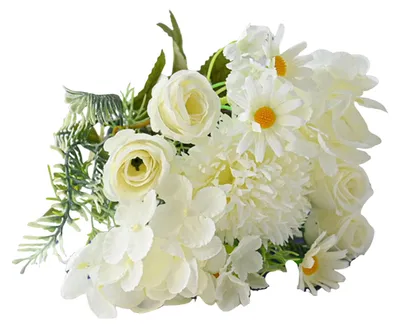 Produktbild von Künstlicher Rosenstrauß (1/5/6 Stück) mit 7 Zweigen, aus Seide, mit grünen Blättern, für Zuhause, Hochzeiten, Partys, Tischdekoration im Innen- und Außenbereich.