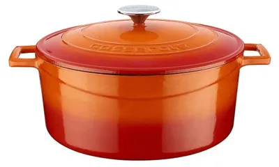 Obrázek produktu pro Lávová pekáče – 28 cm – 6,71 litru – litina – oranžová