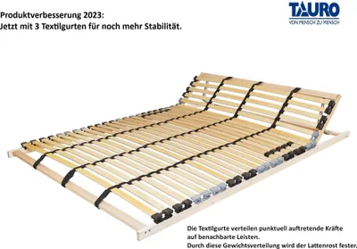 Produktbild von TAURO Pro FB180, 7-Zonen Lattenrost, Kopfteil verstellbar, für Liegefläche 140 x 200 cm (22921)