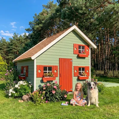 Produktbild von Kinderspielhaus Spielhaus Holz-Gartenhaus Spielhütte für Kinder #4449
