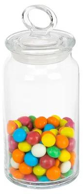 Produktbild von Bonbonglas/Stockpot mit luftdichtem Zierdeckel - Lebensmittel - Glas - 860 ml - D10 x H19 cm