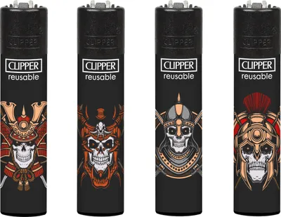 Image de Clipper® Briquets Set de 4 : Skulls 22