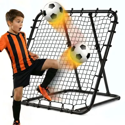 Produktbild von Verstellbare Fußball-Rebounder (0°-75°) - Tragbar - Trainingsgerät - PE-Netz