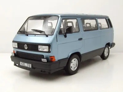 Produktbild von VW T3 Bus Multivan 1990 blau metallic Modellauto 1:18 Norev