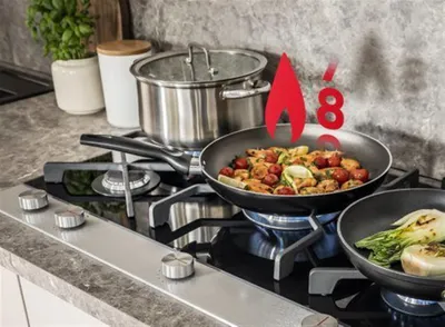 Produktbild von Amica DP6401LZB, Schwarz, Integriert, 59 cm, Gaskochfeld, 4 Zone(n), 4 Zone(n)