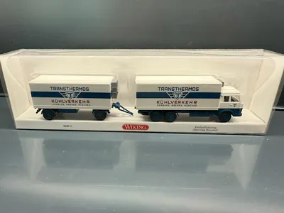 Produktbild von Wiking 1/87 H0 044001 Kühlkofferlastzug (Hanomag Henschel) "Transthermos"  - NEU(X)