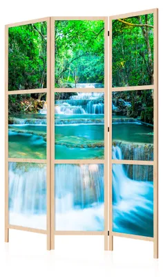Immagine prodotto di LUMASOUL Paravento a un'anta, Paravento per Interni, Cascata Giapponese 2, 135x172 cm