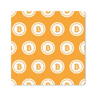 Produktbild von MuchoWow® Mauspad Mousepad Vektor-Illustration bitcoin 20x20 cm - Mousepads - Maus Mat - Pad - Mausunterlage - Desk Mat - Bureauartikeln