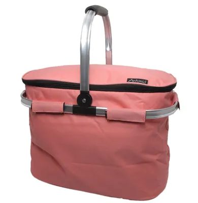 Produktbild von Antonio - XXL Kühltasche "Rosa" Thermo Einkaufskorb Faltkorb Kühlkorb Korb