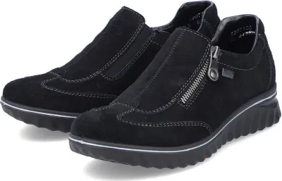 Immagine prodotto di Rieker donna scarpe slip-on in vera pelle nero, Donna:39 EU
