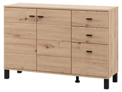 Produktbild von Guatav - Anrichte, 116x35x78h cm Eiche Braun, 3 Schubladen