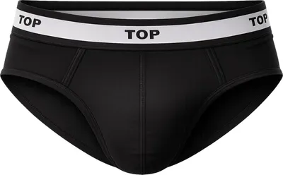 Image de Barcode Berlin - Sous-vêtement Slips Hommes - Brief TOP Black-White - 1x Taille S