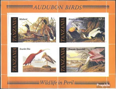 Produktbild von Briefmarken Tansania 1986 Mi Block55 (kompl.Ausg.) postfrisch John James Audubon