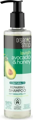 Image de Organic Shop - Shampooing réparateur naturel - Avocat & Miel - Hydratant et régénérant - 280 ml - 1 pièce