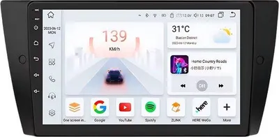 Immagine prodotto di Autoradio con Bluetooth e CarPlay per BMW Serie 3 E90/E91/E92/E93 – compatibile con Apple e Android – impianto stereo con sistema di navigazione – memoria da 8 GB/128 GB