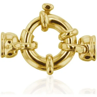 Produktbild von Luna-Pearls - 605.1292 - Federringschliesse - 585 Gelbgold - 12 mm