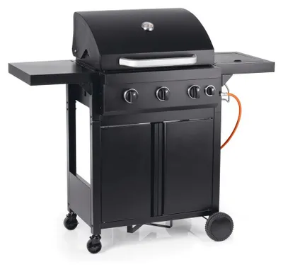 Produktbild von LANDMANN Gasgrill ROOKIE 3.1 cooK PL 128cm schwarz 22159 GR Gusseisen/Warmhalterost - Grillgerät, Barbecue-Gerät für Fleisch, Gemüse und Grillgerichte