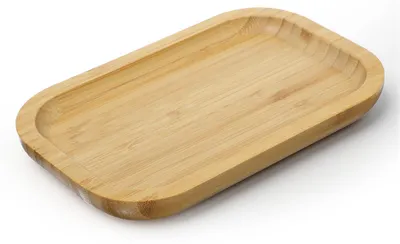 Produktbild von Bambus-Tablett - Vielseitiges Ablage- und Serviertablett - Badezimmer Küche und Kosmetik - 20 x 13 x 2 cm
