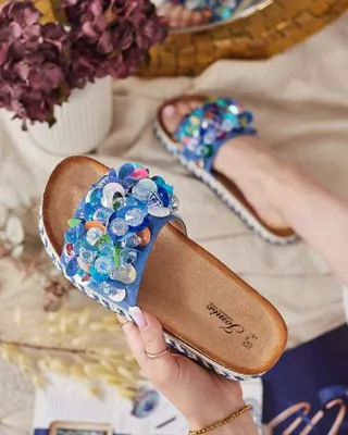 Obrázok produktu pre Royalfashion Dámske žabky Loassa s kamienkami, veľkosť 37