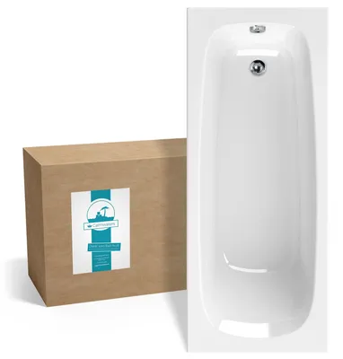 Produktbild von Calmwaters® Rechteck-Badewanne 180x80 cm, Acrylwanne Original, ergonomische Körperformbadewanne, Maße 180 x 80 cm, Rechteckbadewanne Weiß, 01SL3353