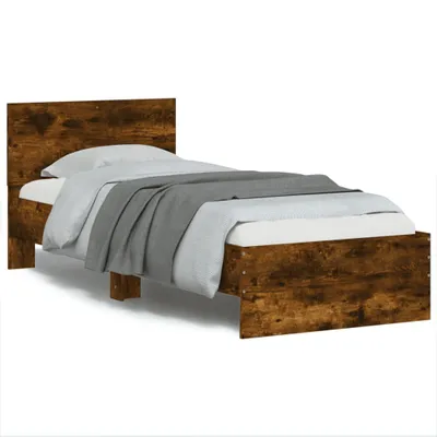 Immagine prodotto di vidaXL Giroletto con testiera in rovere fumé 75x190 cm Materiale a base di legno