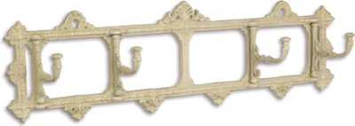 Produktbild von Garderobe Gusseisen cremeweiss Replikat Retro Design Dekoration