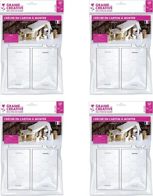 Produktbild von 4 vorgestanzte Krippen aus Pappe 29 x 19 cm
