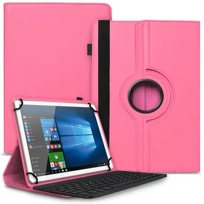 Produktbild von Tablet Tasche für Vale V11E LTE4128 Tastatur Hülle Schutzhülle Bluetooth DrehbarFarbe Uni 360 Taschen:Pink