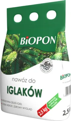 Zdjęcie produktu dla Biopon Nawóz Do Iglaków Granulat 2,5Kg Wydajny Wystarcza Na 75 Roślin