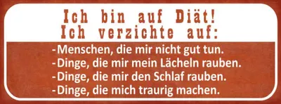 Produktbild von vianmo Holzschild 10x27 cm ich bin auf Diät verzichte Dekoration