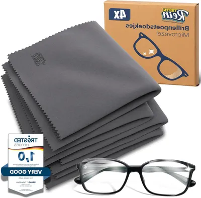Productafbeelding van Brilpoetsdoeken Microvezel - Scherm Reinigingsdoeken Poetsdoek - Glas Reinigen - Extra Zacht Materiaal - 20x20 cm - Grijs