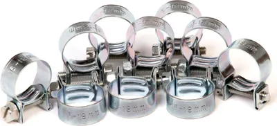 Produktbild von 10 x Mini Schlauchklemmen-Sortiment Rundziehende Schlauchschellen Satz 16-18 mm