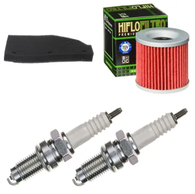 Obrázok produktu pre Súprava náhradných dielov pre Kawasaki Z 305 A GP 1983: vzduchový filter, olejový filter, zapaľovacie sviečky od pamoto –