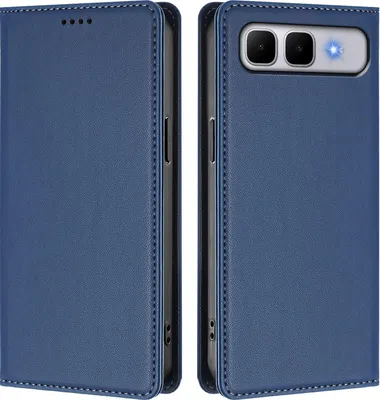 Image de Étui en cuir pour Infinix Smart 10 Plus, étui à rabat magnétique en cuirPolyuréthaneavec support, bleu foncé