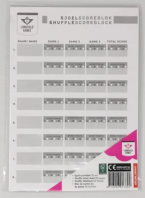 Produktbild von Spielstandsformulare für Shuffleboard