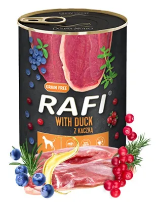 Zdjęcie produktu dla RAFI mokra karma dla psa z kaczką 800g Dolina Noteci