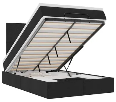 Obrázok produktu pre vidaXL Osmanská posteľ s matracom čierna 120x190 cm látka