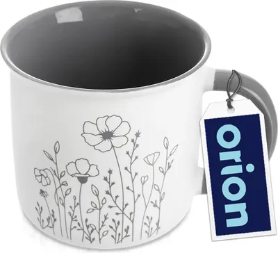 Produktbild von Orion Porzellanbecher Kaffeetasse Teetasse Becher Kaffeebecher Teebecher Porzellantasse Tasse aus Porzellan 400 ml