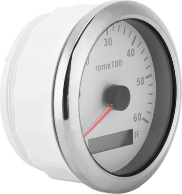 Zdjęcie produktu dla Obrotomierz, 85 mm/3,35 cala, 0-6000 obr/min, kolorowe podświetlenie, regulowany, uniwersalny do maszyn technicznych, biały